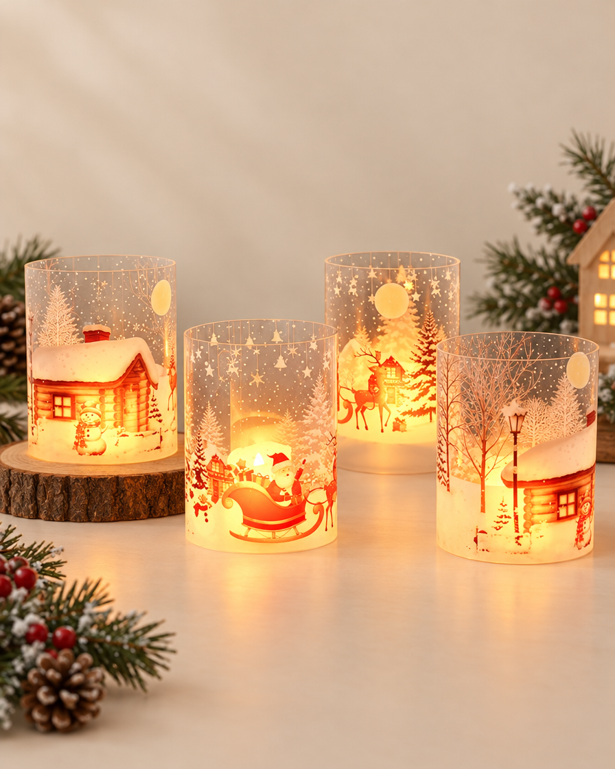 Frosted PVC Candle Covers studio shot