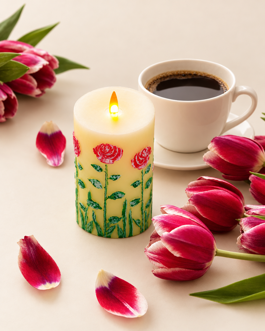 LED Paraffin Flicker Candles studio shot