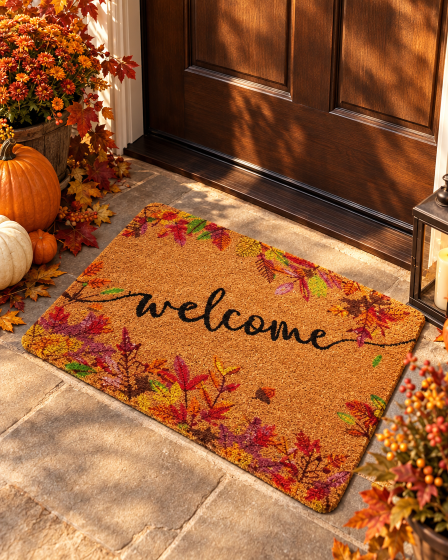 Fall Pattern Welcome Doormat lifestyle