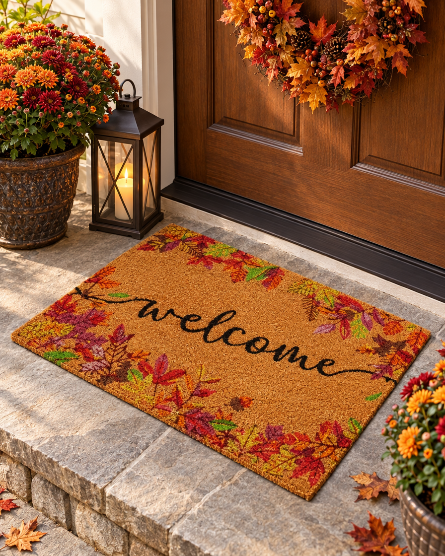 Fall Pattern Welcome Doormat alternate room