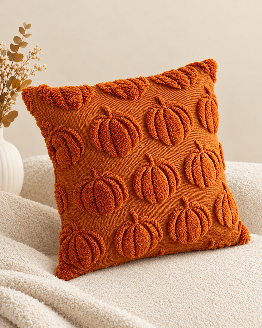 Fluffy Pumpkin Pillowcase studio still