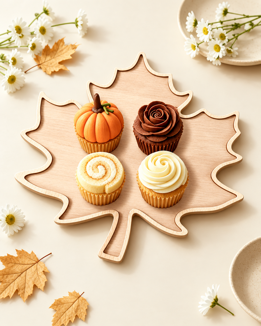 Wooden Thanksgiving Snack Platter studio still