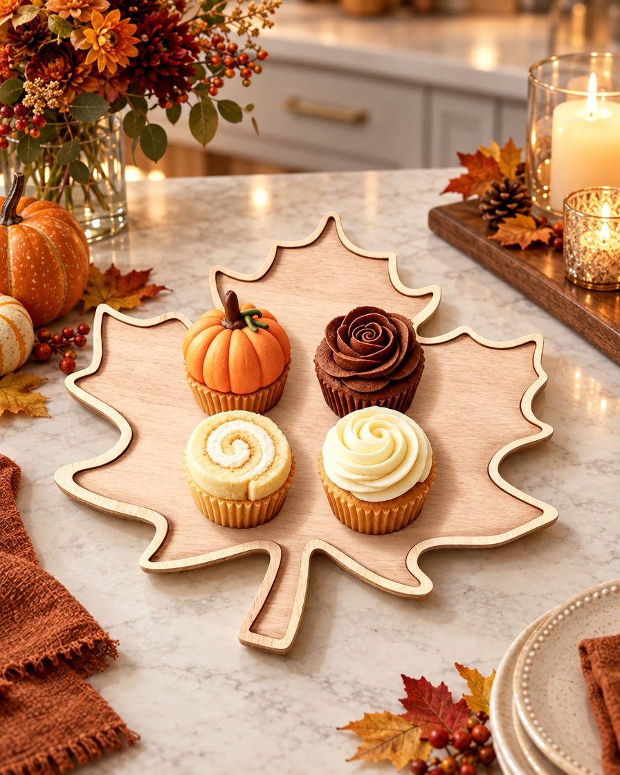 Wooden Thanksgiving Snack Platter alternate setting